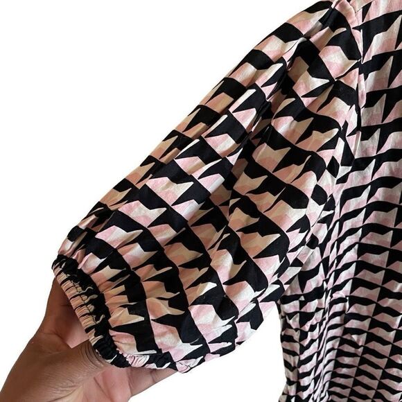 Who What Wear Dress Women’s Size XXL Geometric Print Fit N Flair ALTERED - Picture 5 of 10